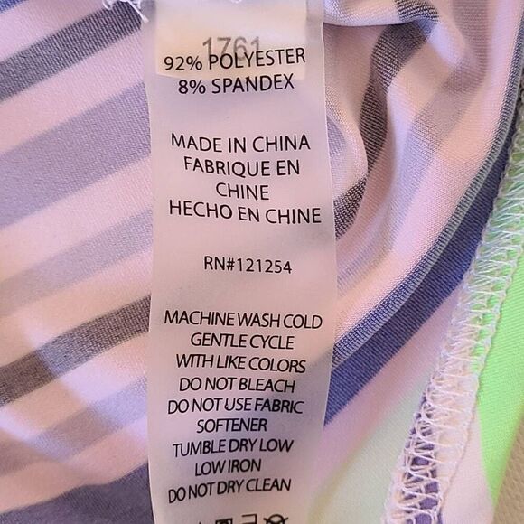 Jofit Womens Stripe Collared Half Zip Stretchable Golf Polo Multicolor Large - Picture 5 of 9